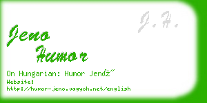 jeno humor business card